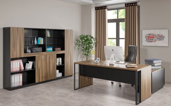 Луксозно офис бюро 1600x800 E-design – натурален бряст