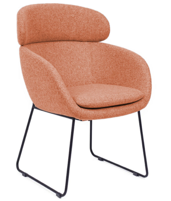 Кресло Cape 4L, с черна основа, с опция за дамаска в различни цветове