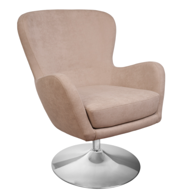 Кресло Heis 1S, основа с цвят хром с опция за различни цветове