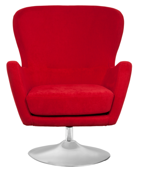 Кресло Heis 1S, основа с цвят хром с опция за различни цветове