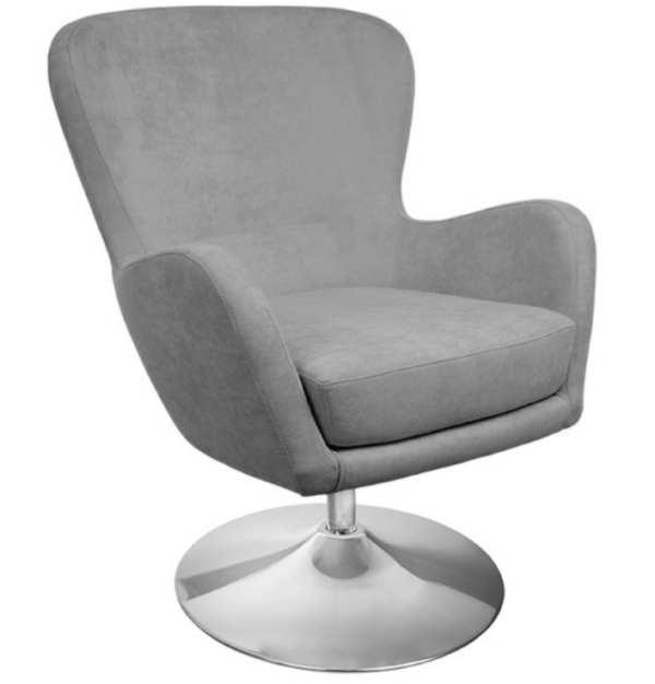 Кресло Heis Flange, основа с цвят хром, с опция за дамаска в различни цветове