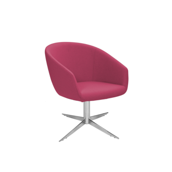 Кресло Nola X Leg, основа с цвят хром, с опция за дамаска в различни цветове