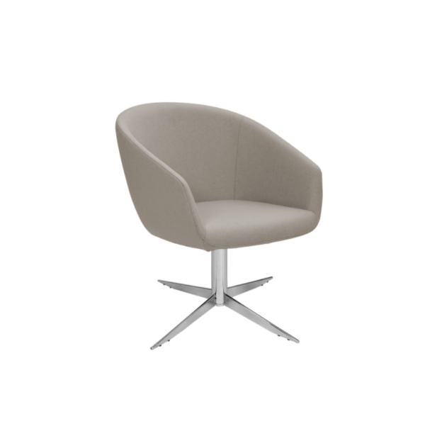 Кресло Nola X Leg, основа с цвят хром, с опция за дамаска в различни цветове